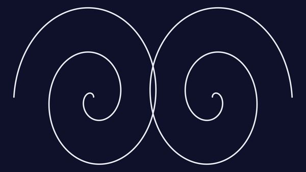 alt=“Two mirrored spirals meet at center but do not touch, illustrating mutual respect and consent.”