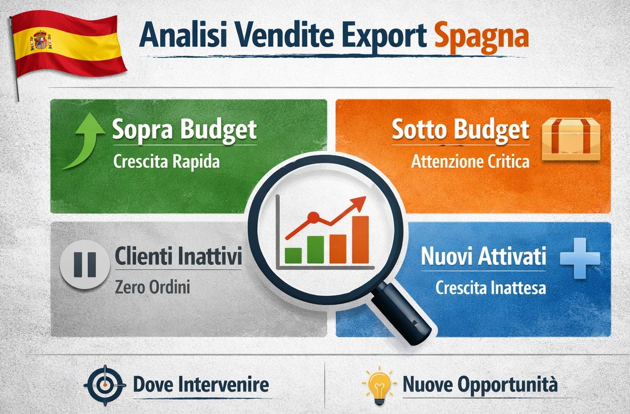 Analisi vendite export Spagna: clienti, budget e priorità commerciali B2B - NAIKEGROUP