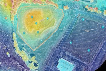 Topographic Map with Contours and Spot Elevations