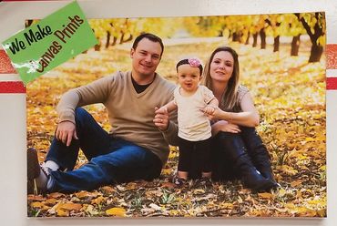 Family portrait on canvas print.