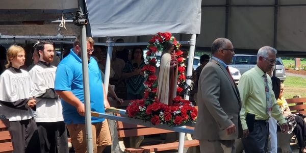 Procession with saint statue