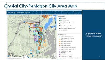 Map of projects in the National Landing community
