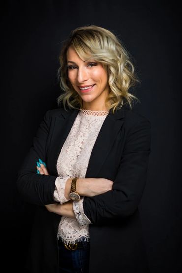 A woman giving still for picture