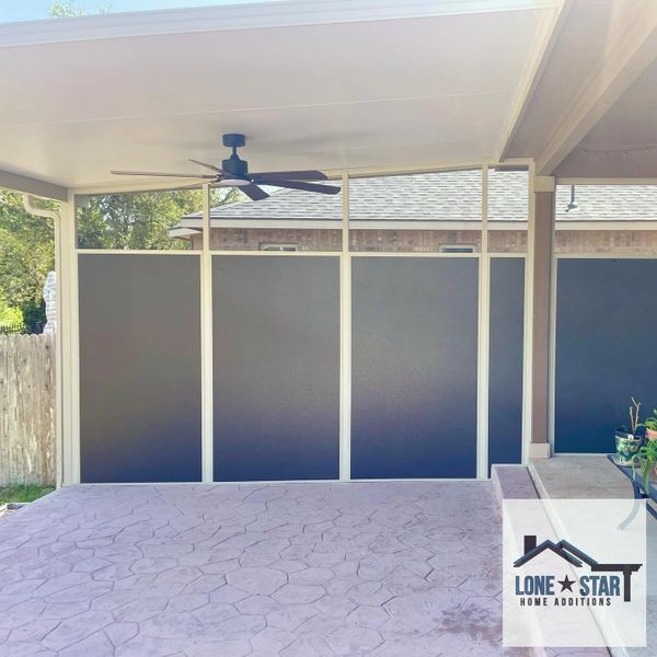 Patio cover installed in San Antonio, Texas