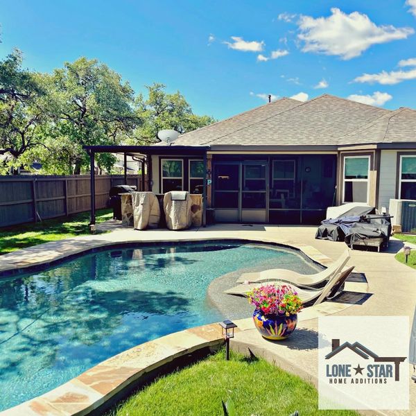 Screen room and patio cover