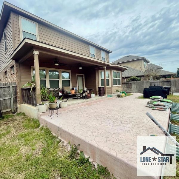 Before Patio cover installed in San Antonio, Texas