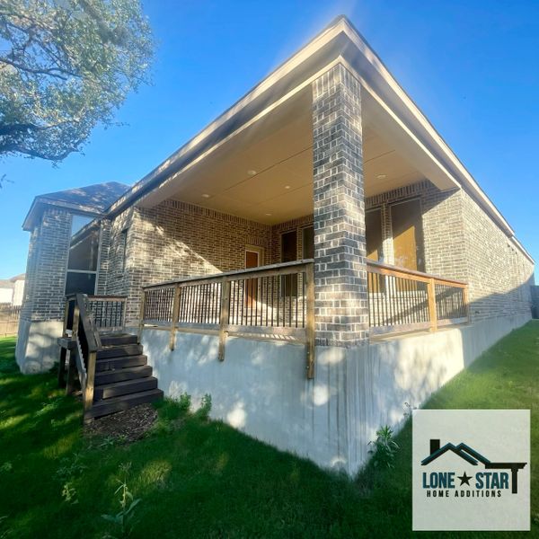 Before a patio enclosure