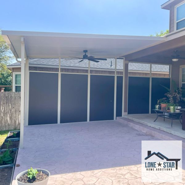 Patio cover installed in San Antonio, Texas