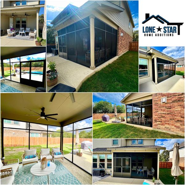 Before and after a screen room