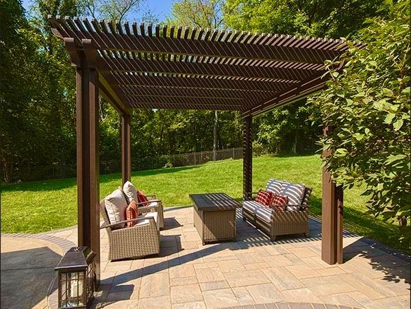 Alumawood pergola brown