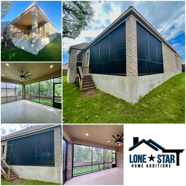 Before and after a patio enclosure