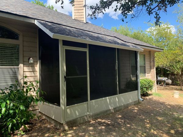 Screen room addition to a home