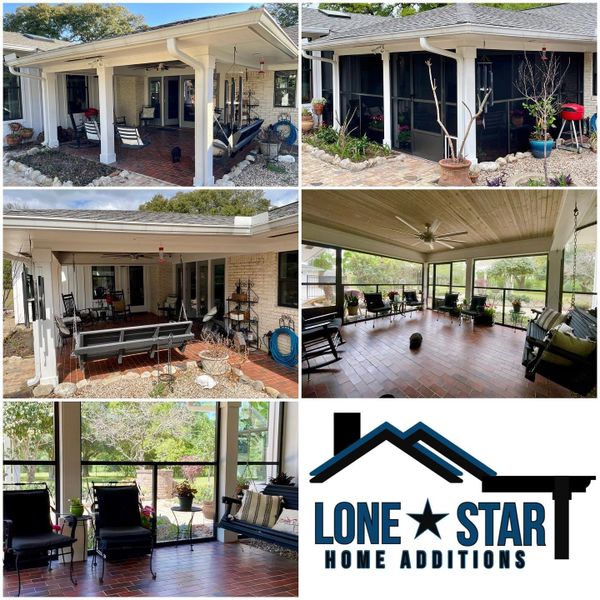 Before and after a patio enclosure