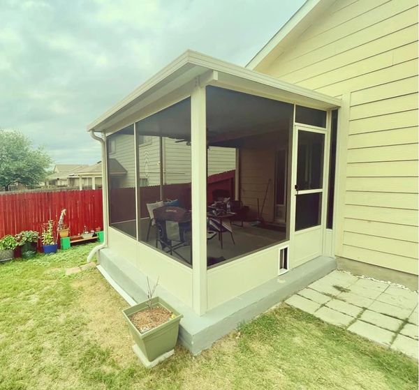 After a patio enclosure