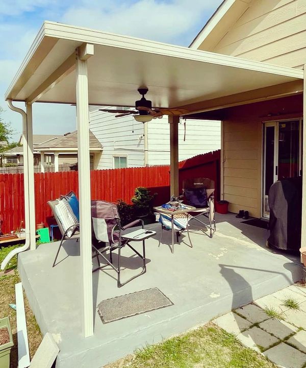 Before a patio enclosure