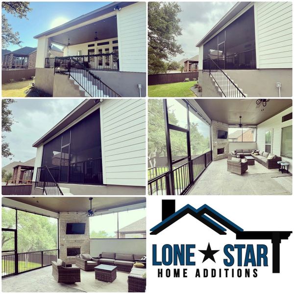 Before and after a patio enclosure