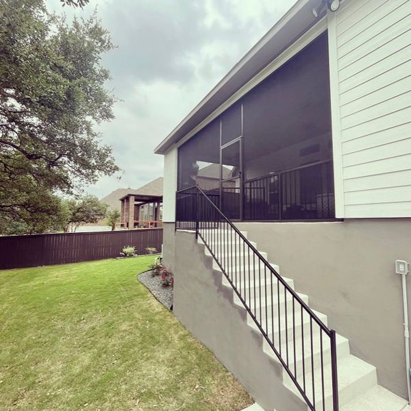 After a patio enclosure