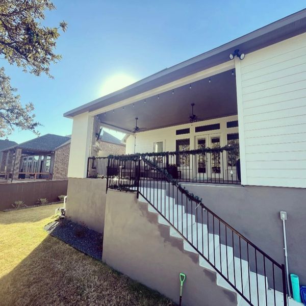 Before a patio enclosure