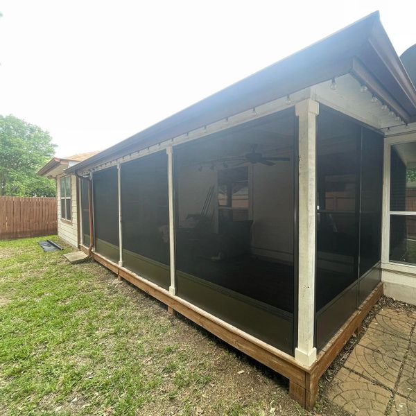 After a screen enclosure