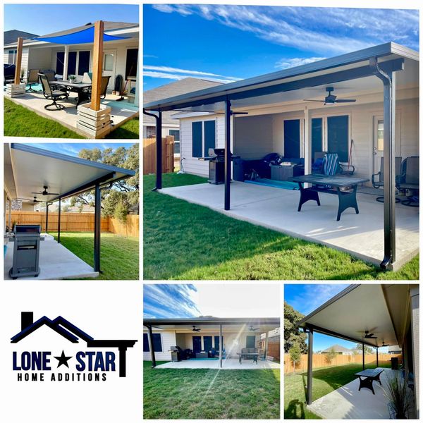 Patio cover installed in Helotes, Texas