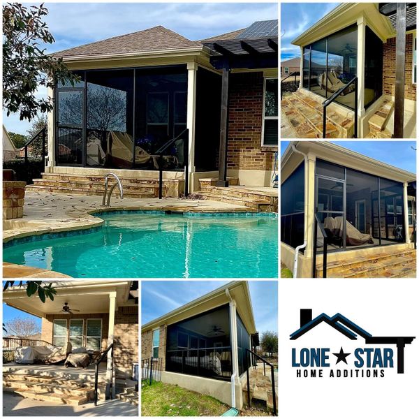 Before and after a screen room