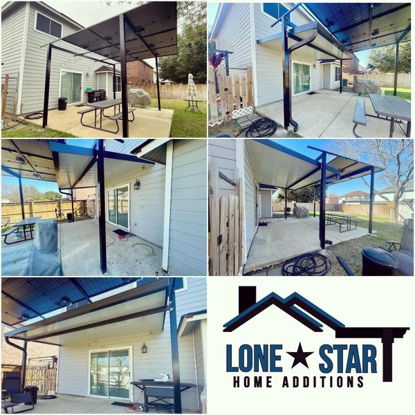 Patio cover installed in San Antonio, Texas