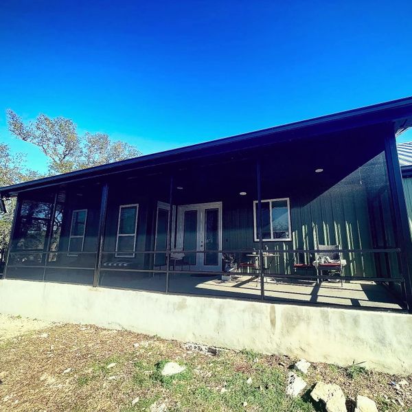 After patio enclosure