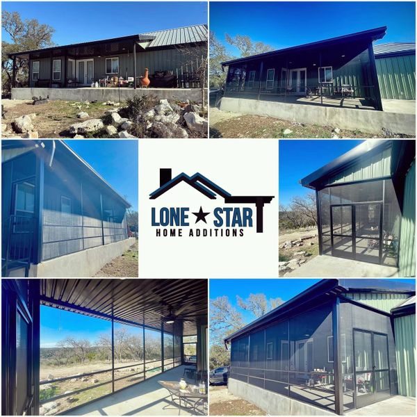 Before and after a patio enclosure