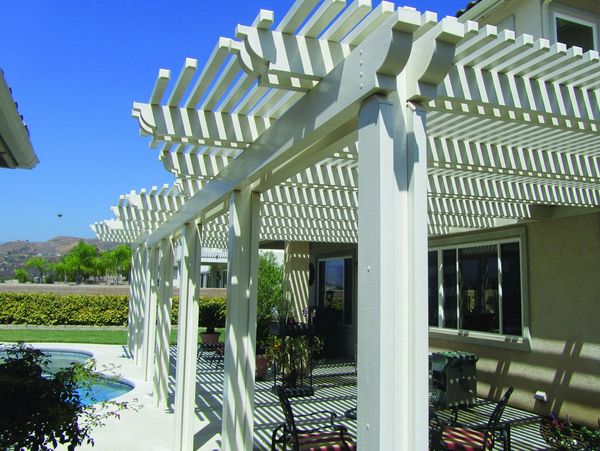 Alumawood pergola white