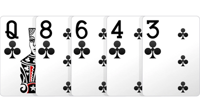 PLAYING CARDS,  5 CARD  FLUSH 
TEXAS HOLDEM