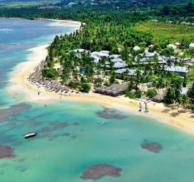 Ariel view of playa dorada beach puerto plata