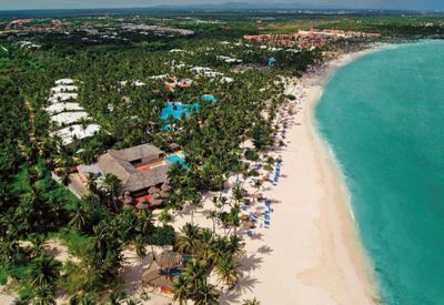 Ariel view of a beach in punta cana