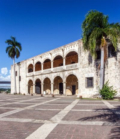 view of Christopher Columbus house in zona colonial santo doningo