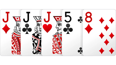 PLAYING CARDS 3 OF A KIND 
THREE JACKS 
TEXAS HOLDEM