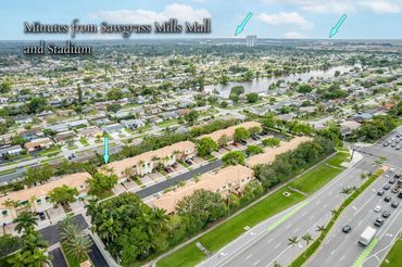 Real Estate Aerial Photography showing the surrounding areas