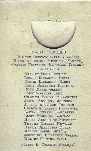 Announcement For Graduation Exercises for the Class of 1934