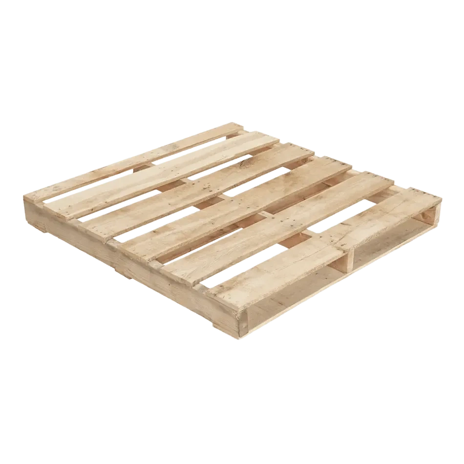 Durable Grade B pallets with visible repairs for heavy loads