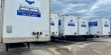 Truck loaded with old pallets for removal and disposal