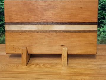 Mid Sized Cutting Board made with Maryland-sourced black walnut. This beautiful board measures 12 1/