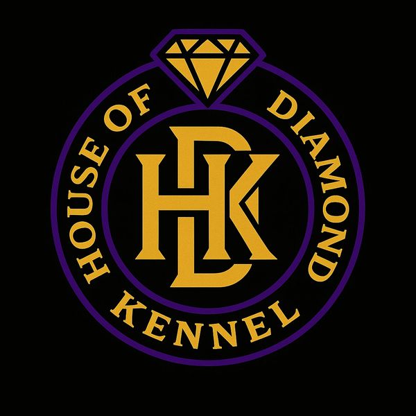 Logo featuring intertwined letters HK with a diamond and circular text.