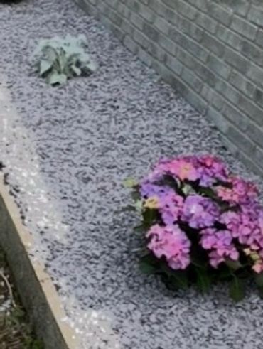 Garden maintenance keeping pathways and lawn borders clear of overgrowth