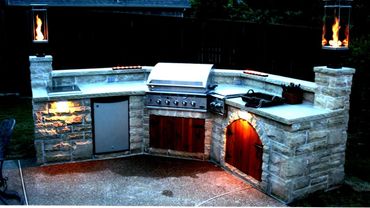Residential Outdoor Pizza Oven & Gas Grill install 