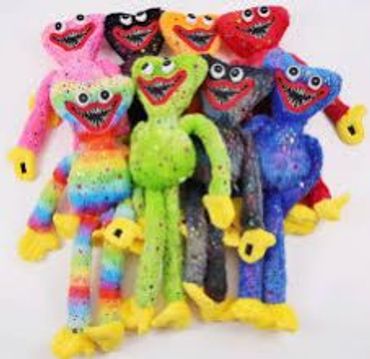 Glow zone huggy wuggy plush, huggy wuggy toy.