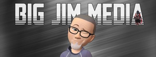 Animated character winking beneath "BIG JIM MEDIA" text.