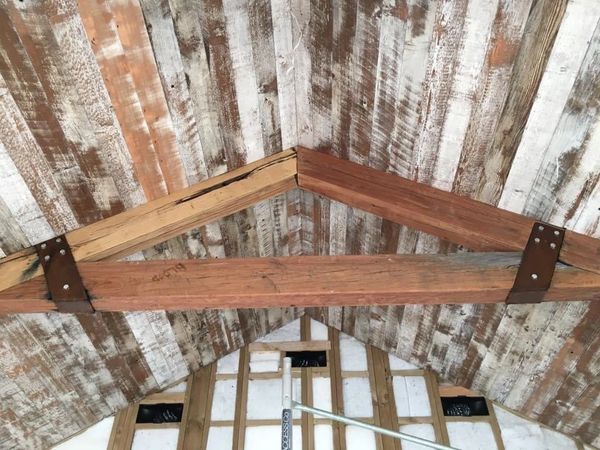 Rustic Barn Style Roof Truss strongbarn woodshop
