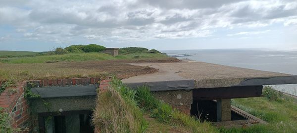 WW2 fortification.Pillarbox.White cliffs of dover.Saxon shore way.English Coastal Path.