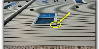 Window inspected by home inspector, exterior window damage - Allegiance Residential inspections of Texas