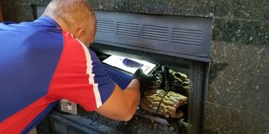 Fireplace inspected by home/commercial property inspector - Allegiance Residential Inspections of Texas