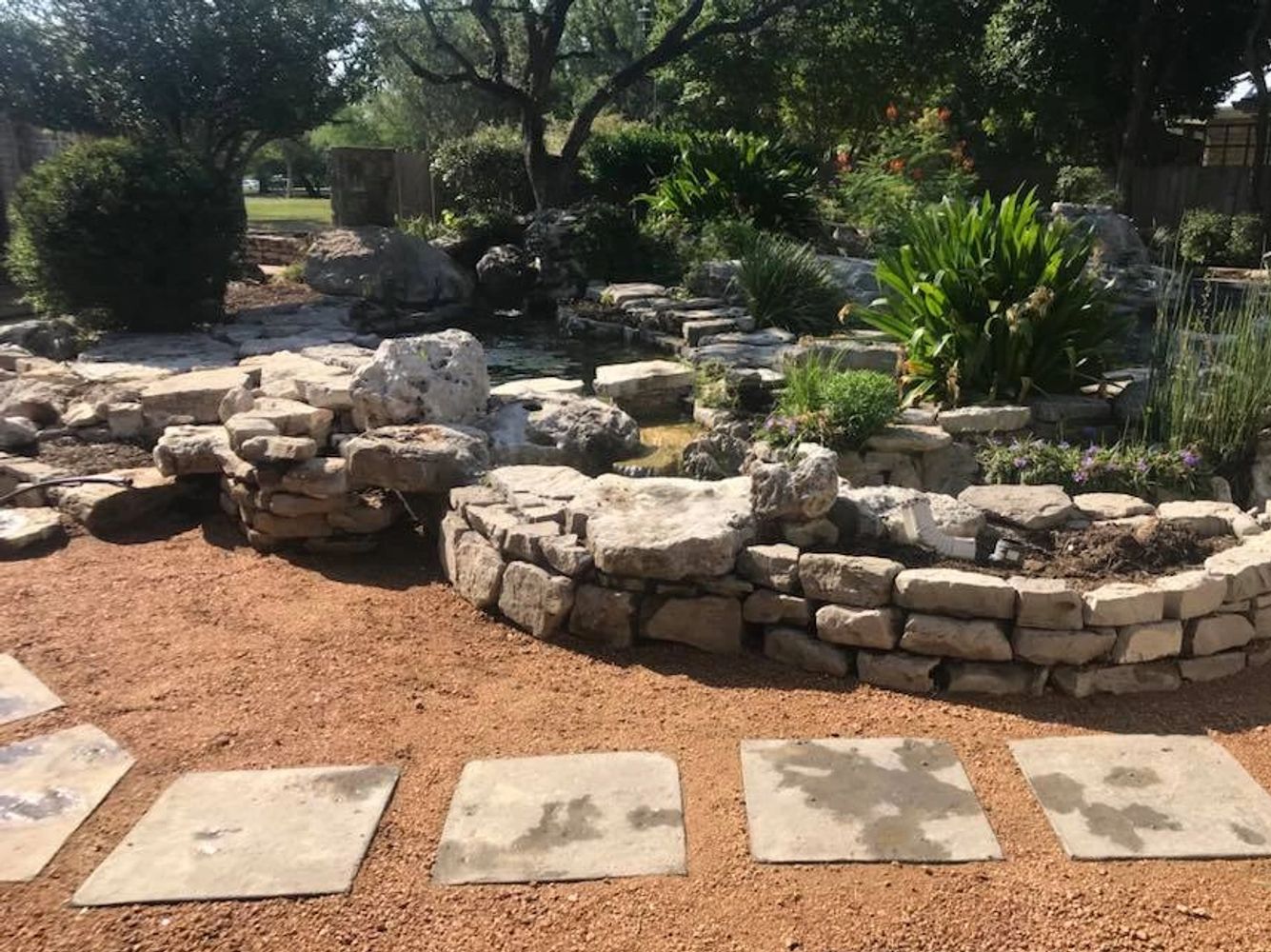 Rock landscaping done by iWater LLC