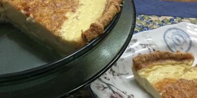 Custard Pie sweetened with Honey.